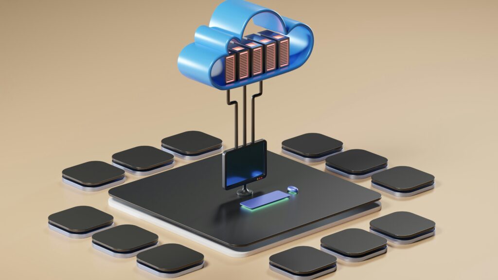 Cloud connecté à un poste de travail
